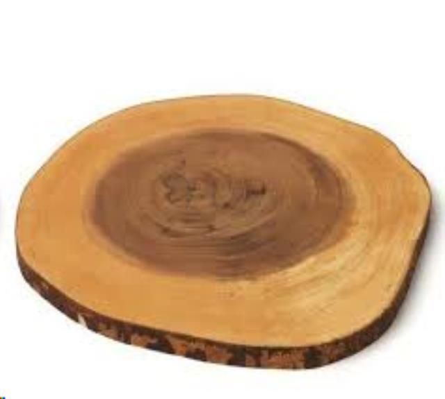 PLATE CHARGER SLICE WOOD