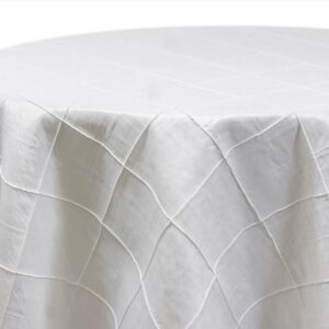 PINTUCK WHITE LINEN