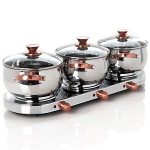 HOT PLATE TRIPPLE BURNER 4QT.